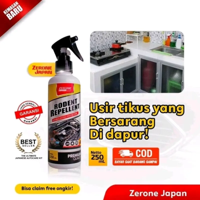 Termurah! Zerone Rodent Repellent Pengusir Tikus Pada Kap Mesin Mobil / Pengusir Tikus Rumah Ampuh 250ml 4