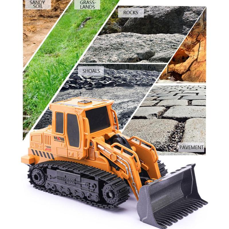 Remote Control Excavator Toy (1 Set), Rechargeable Light & Music Engineered Vehicle Toy, Intelligent Design, Creative Gift Car (Remote Control No Battery Provided), Gift for Boyfriend, Men's Gift 6
