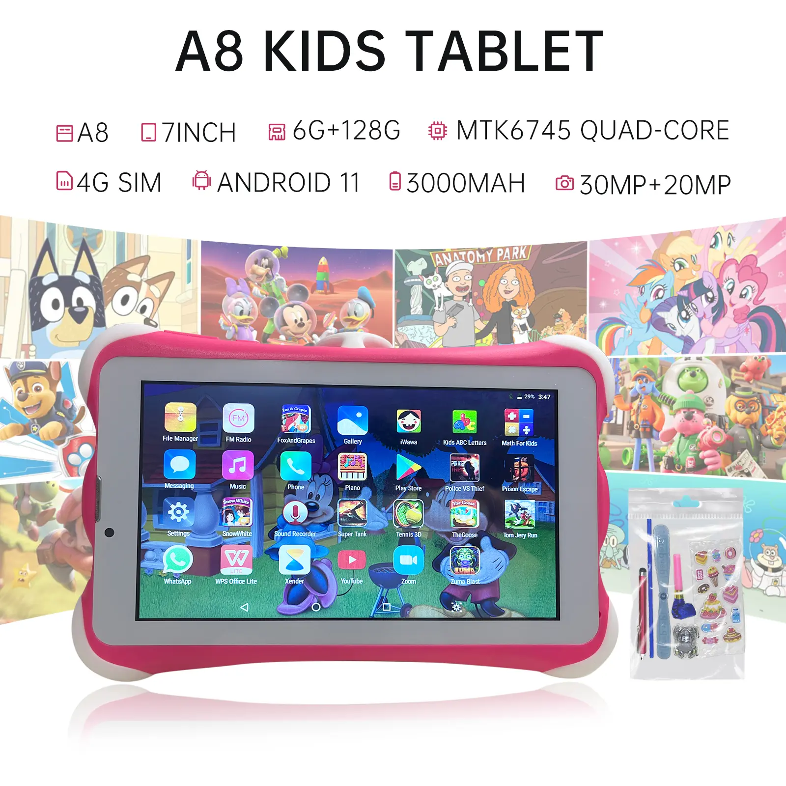 A8 Tablet for kids Brand New Legit Gaming tablet Dual sim card 7inches ...