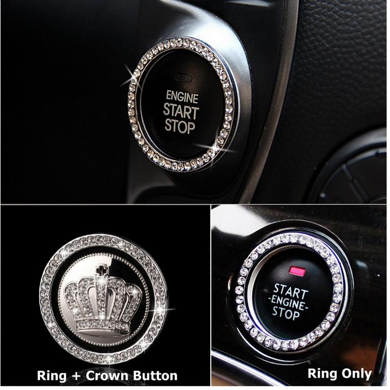 Ring Bingkai Tombol Kunci Start Engine Chorme Kristal Grade A DAD Series Limited Edition 0
