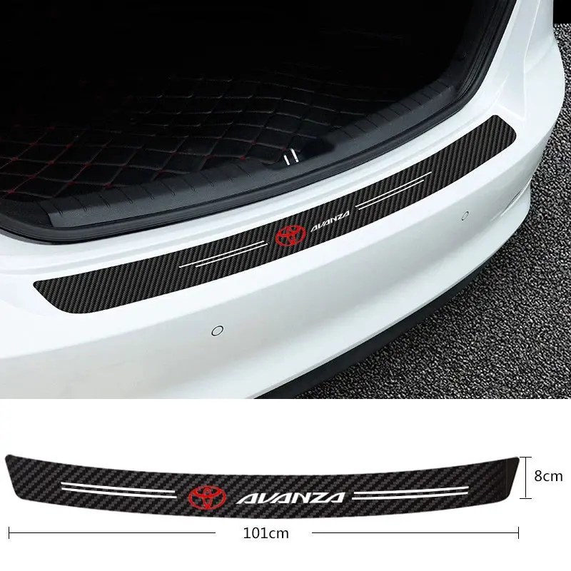 Stiker Pelindung Pintu Dan Bagasi Bahan Carbon Fiber Anti Gores Untuk Mobil Toyota Avanza 5