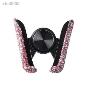 Kẹp Điện Thoại Đính Đá Khe Gió Cửa Gió Điều Hoà Xe Hơi, Kẹp Khe Gió Xe Ô Tô - 5 Màu Phụ Tùng