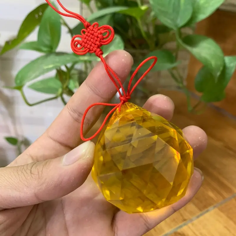Quả Cầu Treo Thuỷ Tinh Phong Thuỷ Vát Cạnh Size 5cm, 6cm, 8cm Decor Thủy Tinh 5