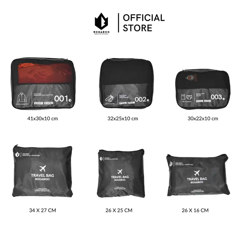 BISA COD TAS TRAVEL ORGANIZER  6 in 1 BOGABOO - LUGGAGE BAG - STORAGE BAG - LAUNDRY BAG - PENYIMPANAN PAKAIAN 7
