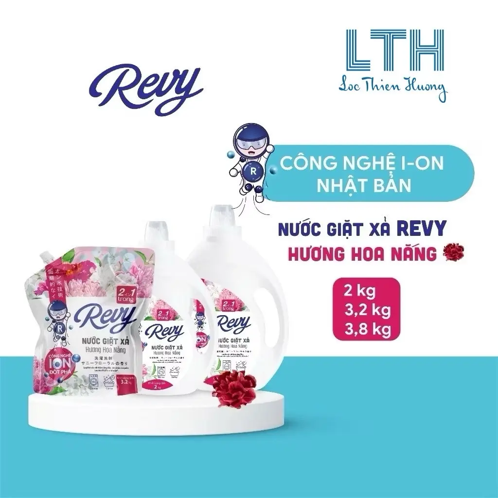 Nước Giặt 2 Trong 1 REVY - Hương Hoa Nắng
