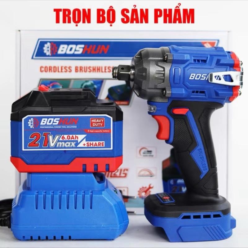 Combo 2 máy Siết Bulong 400n.m + Máy cắt chính hãng Boshun + 1pin 15cell + sạc - Máy cắt có chống sốc đá và chống khởi động lại - chân pin phổ thông m21 - bảo hành 12 tháng 6