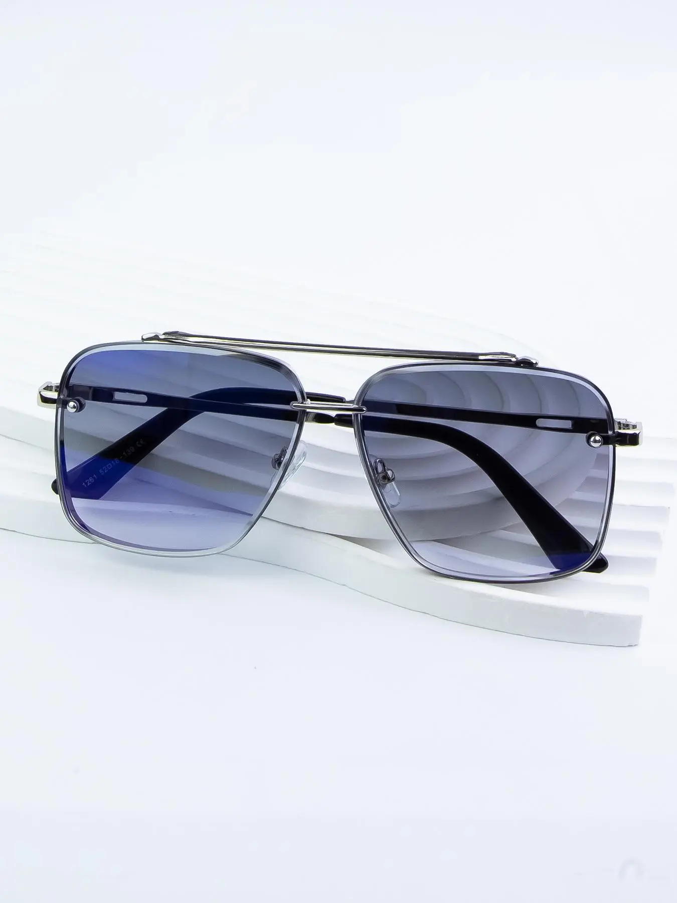 Unisex Simple Style Tinted Lens Sunglasses, Trendy Casual Sunglasses for Everyday Use, Fashion Accessories for Outdoor Activities