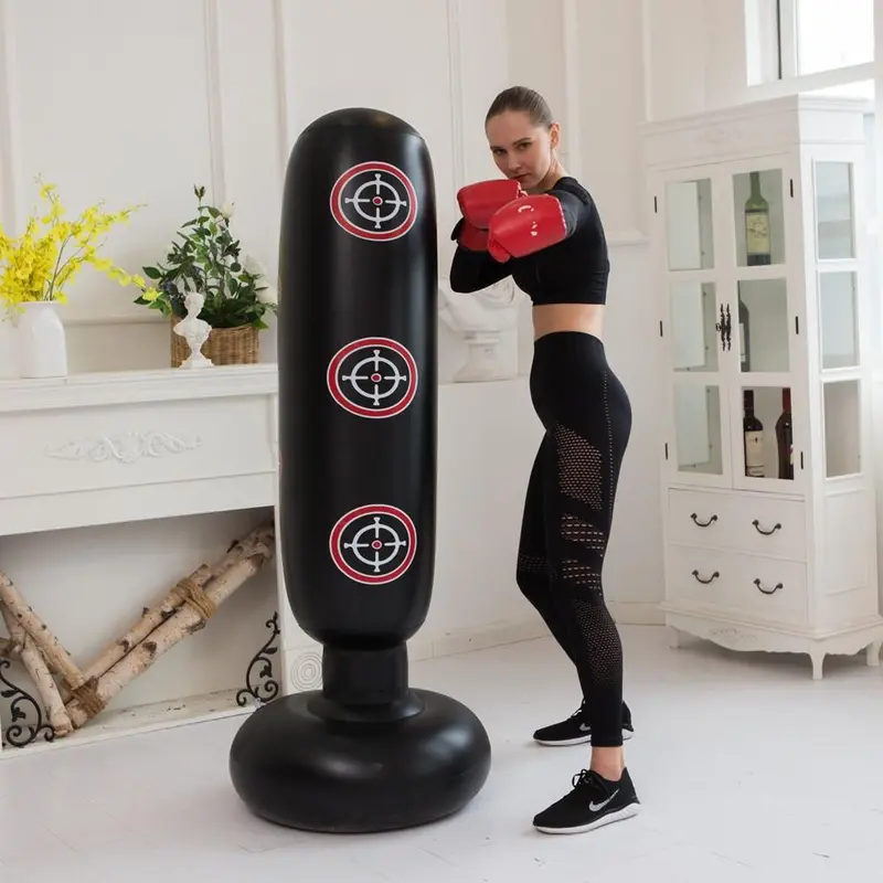 Inflatable Punching Bag, 1 Count Modern Simple Durable Inflatable Free-standing Punching Bag, Boxing Kicking Sandbag, Fitness Equipment for Home Gym Use 2