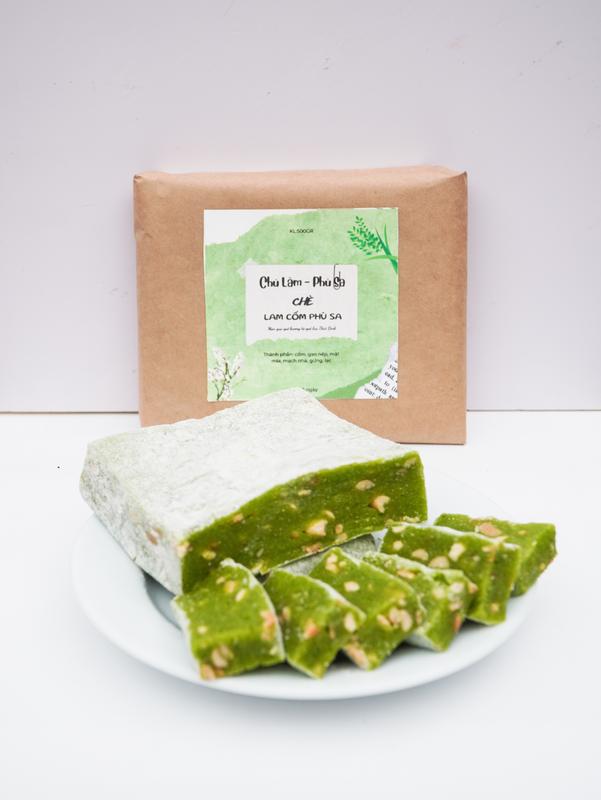 Bánh Chè Lam Cốm Lá Nếp hiệu Chú Lâm Phù Sa. Bánh CL024LC001 Ăn Vặt Food Snack Cake hữu cơ trà tea box tea box Chua