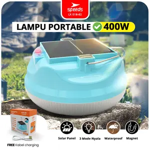 SPEEDS Lampu Camping LED Gantung Camping Lamp Lentera Portable Emergency Super Terang Solar Panel Multifungsi Outdoor Indoor Lampu Kemah 018-62