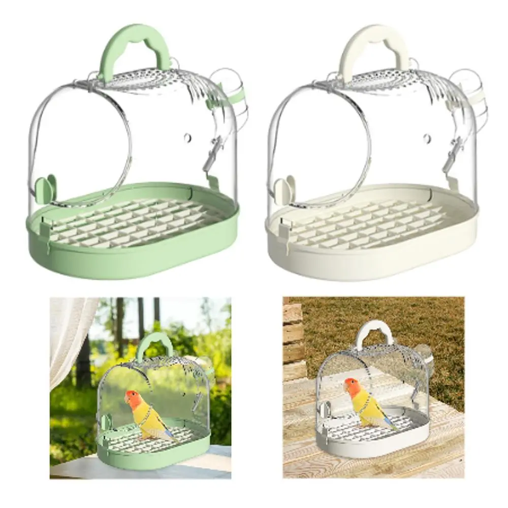 Travel Bird Cage Lightweight Parrot Outing Cage for Parrotlets Canary Peony