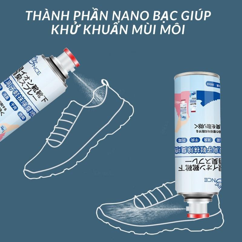 Product Introduction of Quân Tô Sport Chai xịt khử mùi các loại giầy Nam 17