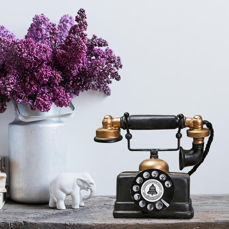 Product Introduction of Resin phone model with retro style home decoration technology 4