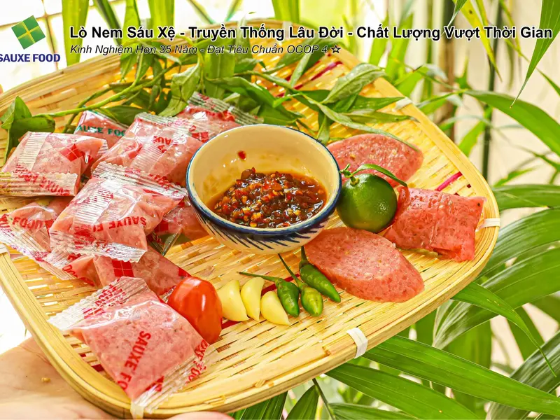 Nem Huế Hộp Sáu Xệ (Đặc biệt) 10 cái Đạt Tiêu Chuẩn Quốc Gia OCOP 4*, Truyền Thống Hơn 35 Năm Heo 2