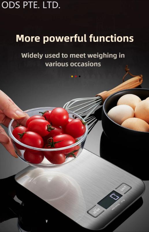 Product Introduction of Digital Kitchen Scale LED Display 5kg/1g Stainless Steel Panel Electronic Scales Home Jewelry Food Snacks Weighing Baking Tools 9