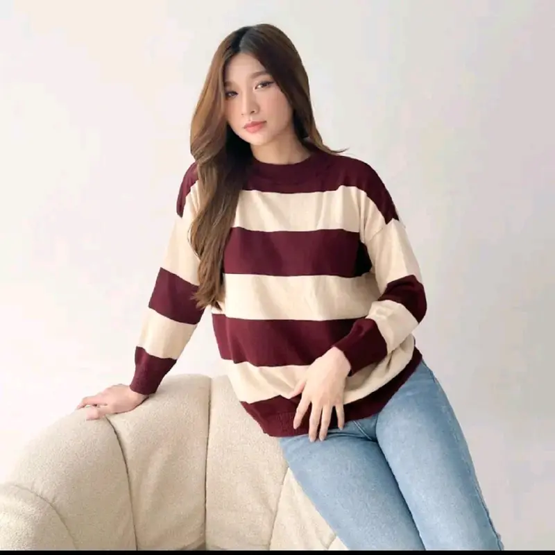 Busan Cileutik Baju Atasan Wanita Knitwear Lengan Panjang Rajut Slim-Fitting JANG MI Top Cantik Outer Dalaman Manset Sweater Cardigan Jaket Batwing 5