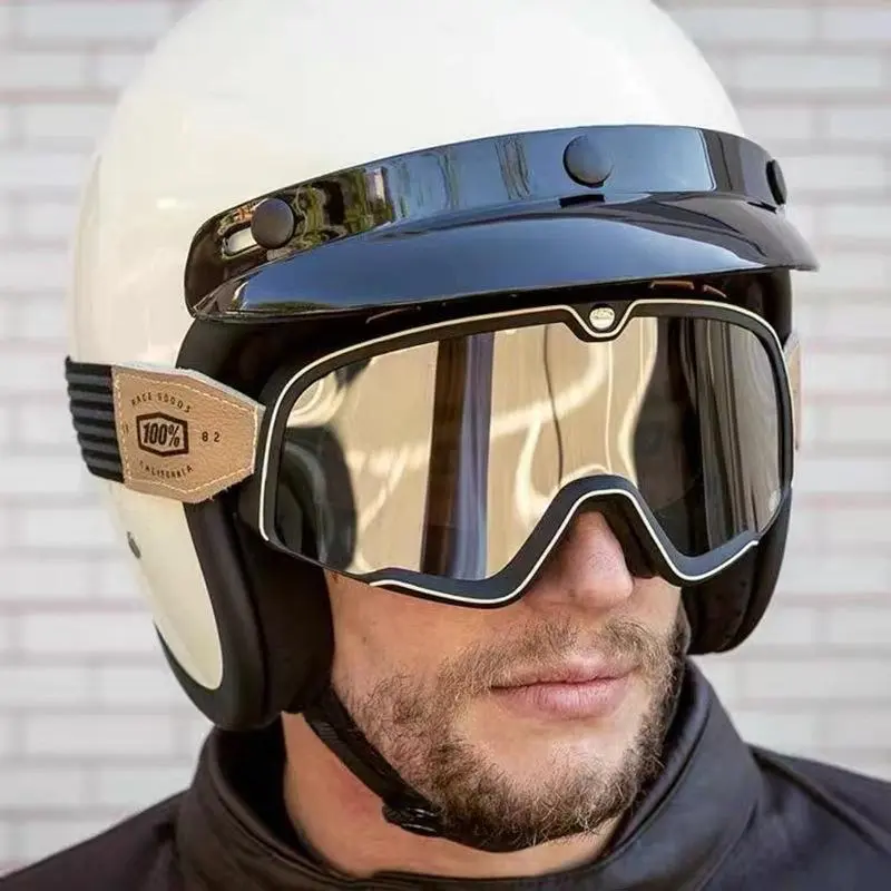 100% Barstow Vintage Motocross Goggles UV400 Motorcycle Glasses MTB Helmet Goggle Men Women Moto Off-road Sports Shades For ATV