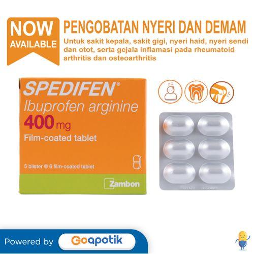 Gambar SPEDIFEN 400 MG STRIP 6 TABLET dari Apotek Potenza Jakarta by GoApotik Kota Administrasi Jakarta Selatan Tokopedia