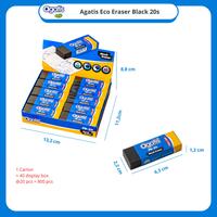 Gambar Penghapus Pensil Agatis Eco Black PB20 Isi 2Pcs dari Asaba Stationery Kota Administrasi Jakarta Pusat 3 Tokopedia