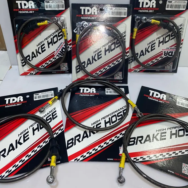 Selang rem Brake Hose Depan TDR Black Carbon Blue Red 35inch 89cm 1