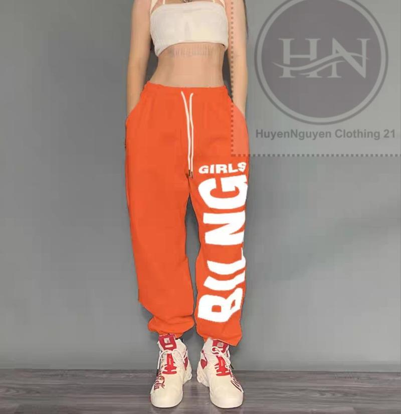 Product Introduction of (Giá xả kho) Quần gió phối chữ thể thao mặc quanh năm 2