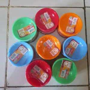 Paket 4 lusin piring  sambal 8 cm warna  random.