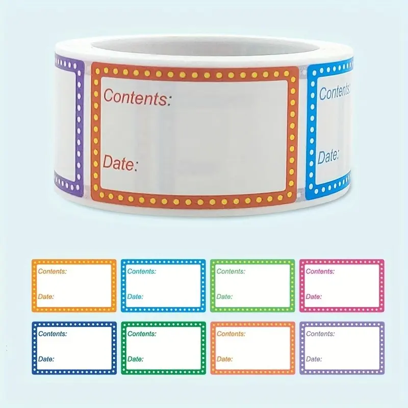 Food Safety Date Sticker, 200pcs/roll Freezer Storage Food Date Label Sticker, Colorful Blank Marker Sealing Sticker for Book, Refrigerator Reminder Food Storage Labels,  Teenage Girl Gifts 3