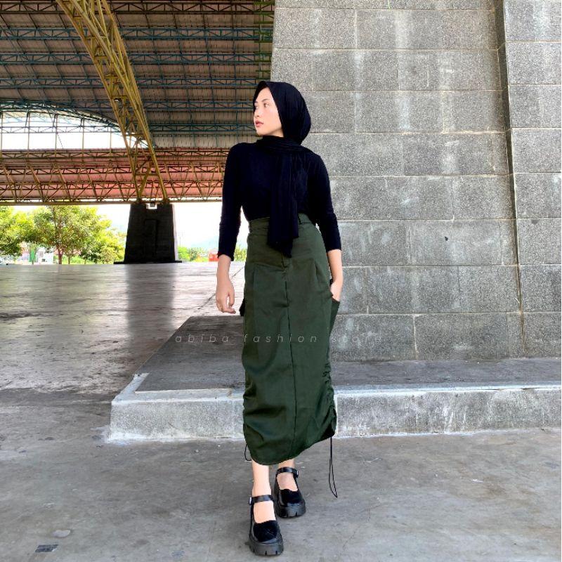 Rok Cargo Serut / Cargo Skirt Wanita 2