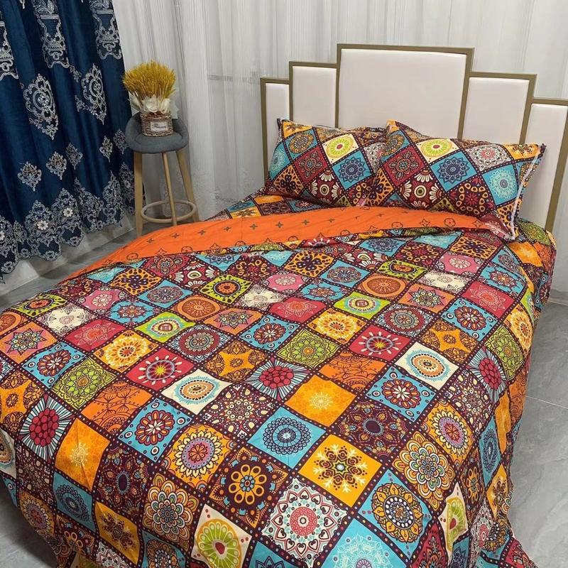 Bộ Ga Trải Giường Phong Cách Dân Tộc, Bốn Mảnh, Hàng Mới Về, Thích Hợp Cho Tất Cả Các Mùa, Bộ Đồ Giường, Bao Gồm Vỏ Chăn Và Vỏ Gối, Thiết Kế Bohemian Cổ Điển, Ga Trải Giường 7