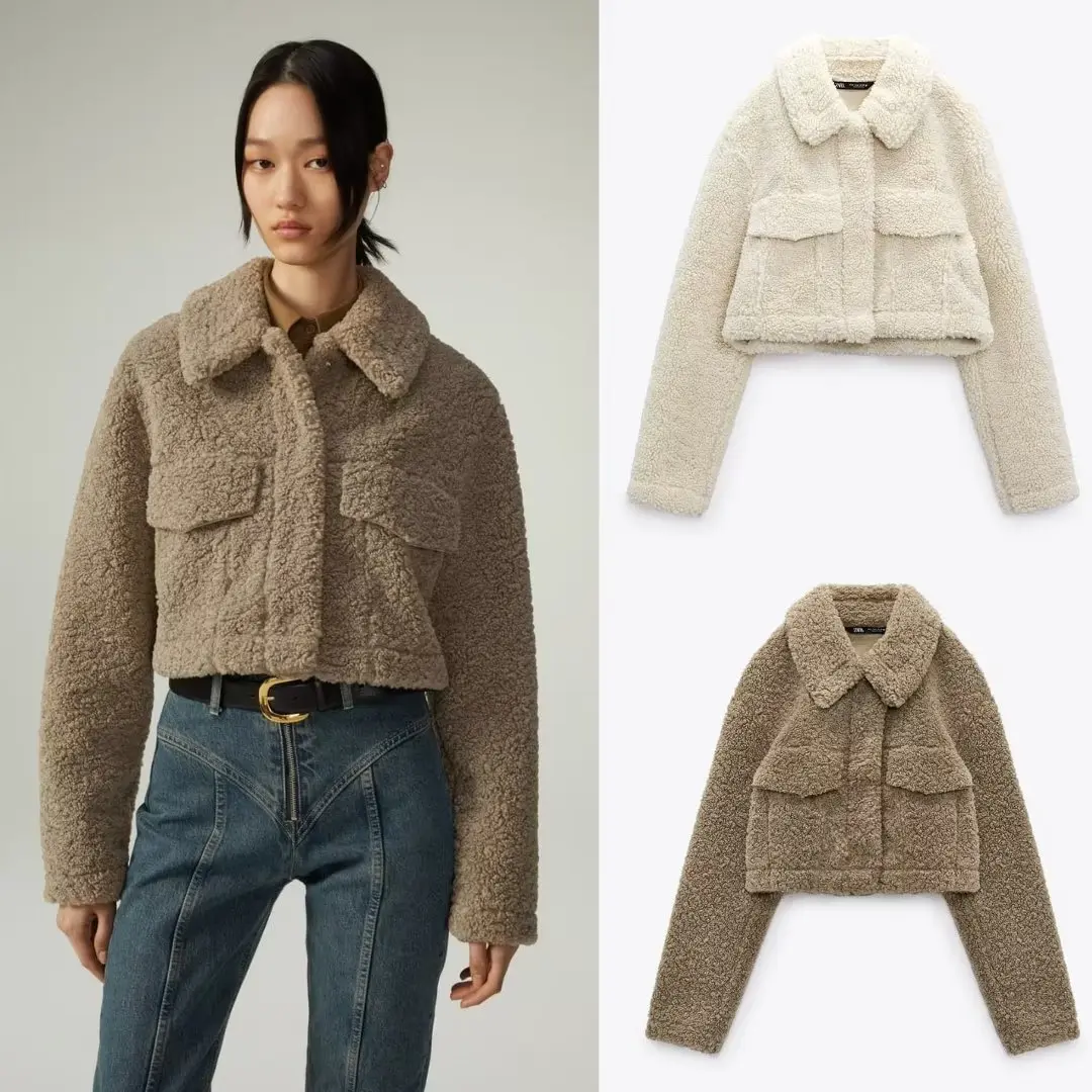 Áo Khoác Nữ, Thời Trang, Thường Ngày, Màu Trơn Nút Phía Trước, Màu Trắng Phối Women Top