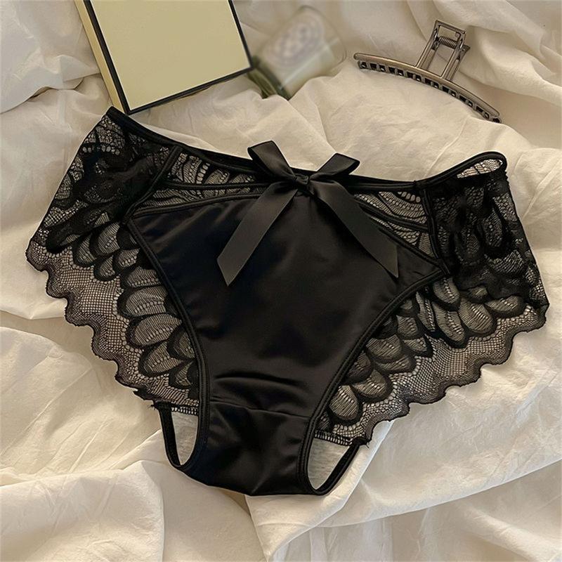 Quần Lót Nữ Su Lụa Tàng Hình Đồ Lót Nữ, Quần Lót, Dễ Thương Và Gợi Cảm, Dây Đeo Nơ Ren Gợi Cảm, Thiết Kế Chéo, Thân Thiện Với Làn Da, Mềm Mại, Thoải Mái, Không Kéo Cắt, Thích Hợp Cho Phụ Nữ