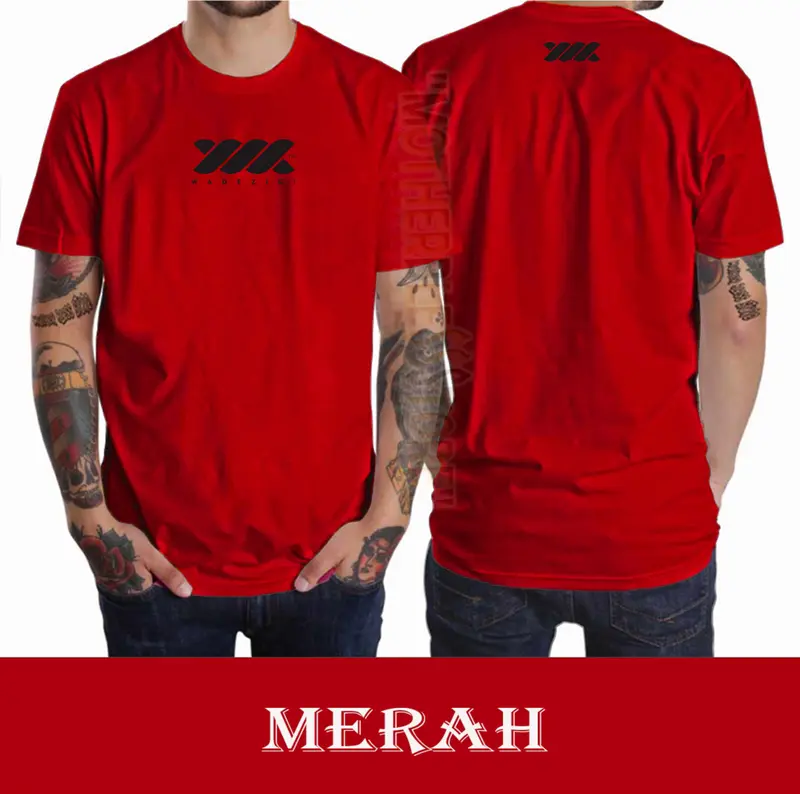 Kaos Pria T-Shirt Kaos Distro T-Shirt Kaos Lengan 100% Cotton Katun 30s Premium Logo WZ BLACK bulat kain kerah lembut Nyaman Tebal 1