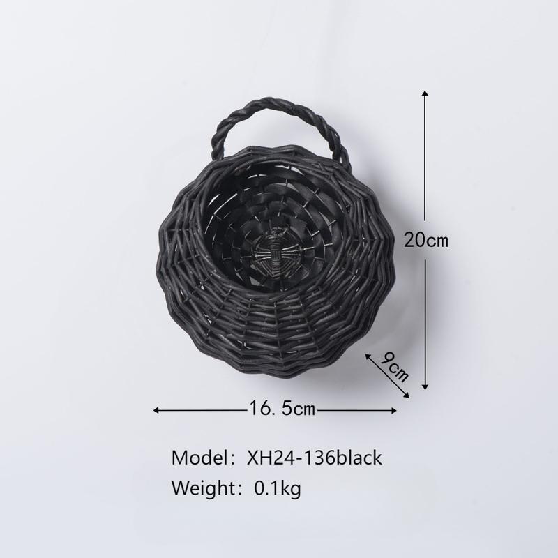 Product Introduction of Rattan Flower Basket Willow Wall Hanging Flower Pot Creative Hand Woven Hanging Flower Basket Storage Basket Succulent Wall Hanging Flower Pot Organiser 12