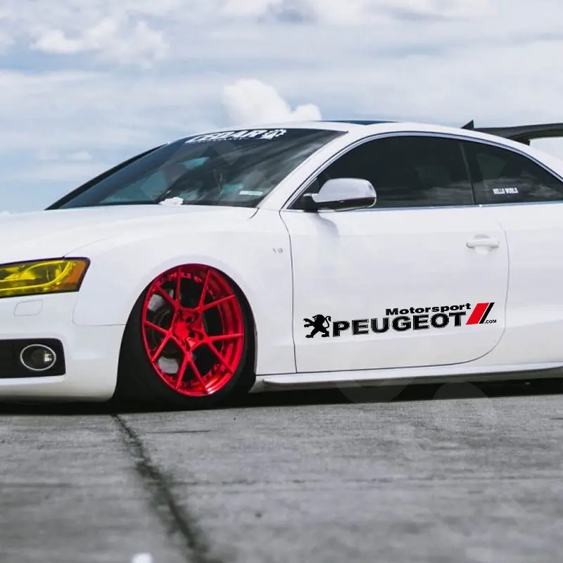 Stiker body samping pintiu mobil Peugeot stiker simpele terlaris 1