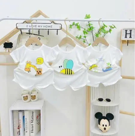 [A212 Mềm, Mát] Bộ Cộc Trắng Thun Lạnh Minky Moom Chất Vải Mềm Mát Thấm Hút Mồ Hôi 4