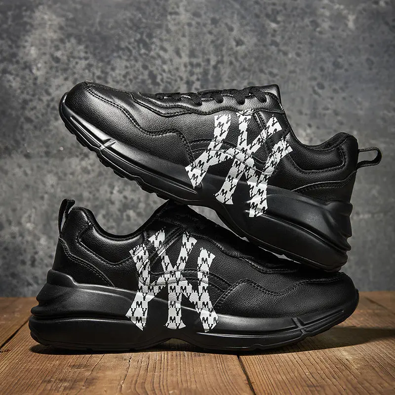 Giày Cho Bố, NY Yankees, Dad Shoes Hợp Xu hướng, Phong Cách HyunA Cùng, Thiết Kế Cổ Điển Tăng Chiều Cao, Thời Trang, Dễ Phối Đồ, Thích Hợp Cho Trang Phục Thể Thao Và Thường Ngày, Giày Trắng, Chất Lượng Cao, 2025
