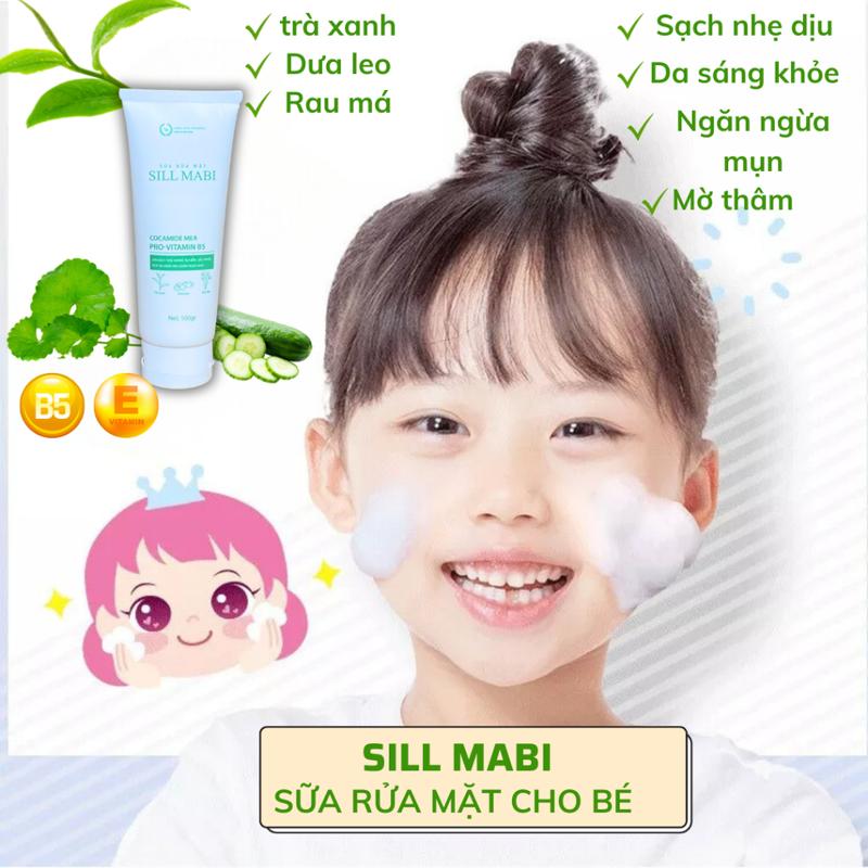 Sữa rửa mặt Sill MaBi cho da dầu mụn  Nam, Nữ, tuổi dậy thì, mẹ bầu, da nhạy cảm giúp chăm sóc da hoàn toàn tự nhiên,lành tính với mọi loại da Skincare sữa rửa mặt dành cho tuổi 12 Sen