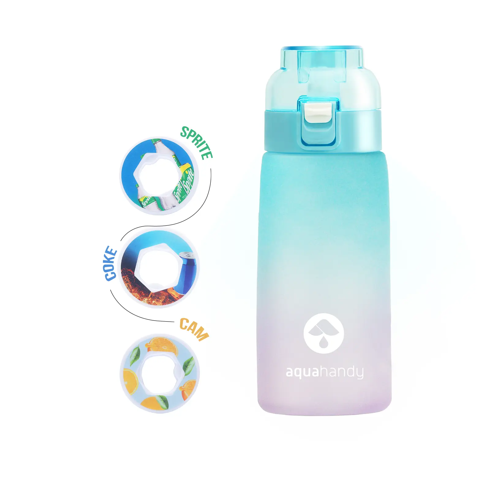 Air Water AquaHandy Bình nước có hương vị trái cây tự nhiên 100% không đường không Calo Dung tích 600ML Aqua Handy