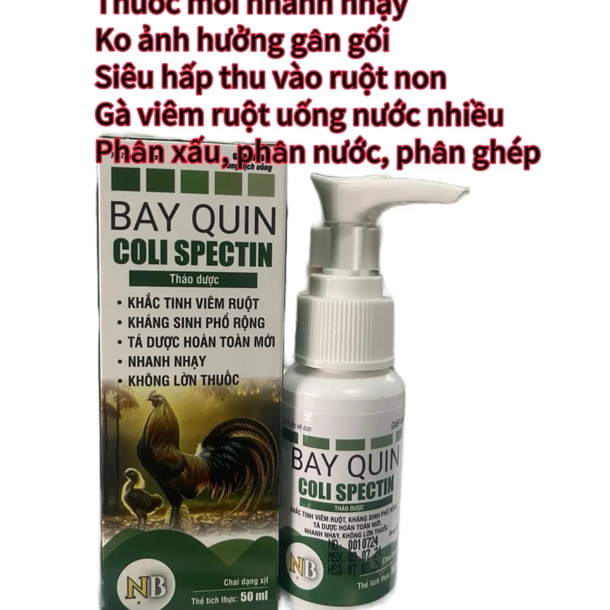 Coli Spectin viêm ruột dạng xịt hấp thu nhanh