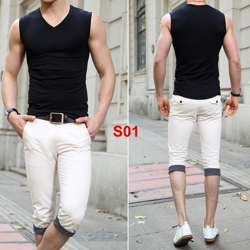 ( XẢ KHO GIÁ SỐC ) Áo ba lỗ nam cổ tim đẹp nhiều màu đủ size ( có size lớn cho người 100 kg ) Menswear Top Cổ Tròn Áo Thun Đen