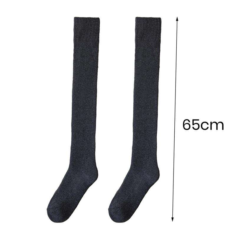 Product Introduction of yugeeoip- Women Stockings Over-the-knee Stockings Cozy Over-the-knee Winter Socks Anti-slip  Warm for Ladies 0