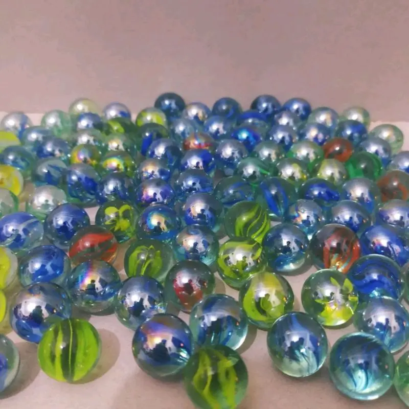 100 butir kelereng motif blimbing Diameter 1.5 cm isi 100 butir 1