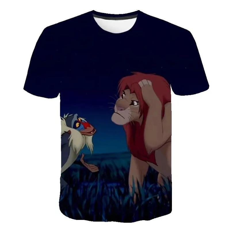 Áo Thun In Hình Hoạt Hình Simba Vua Sư Tử, Disney, Thời Trang, Dành Cho Trẻ Em, Phong Cách Thường Ngày, Rực Rỡ, ngắn Tay, Thích Hợp Cho Bé Trai Và Bé Gái 6