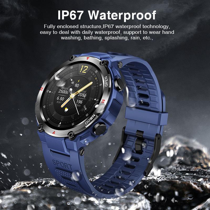 【Gift】Aolon Tetra R2 Sports Smart Watch IP67 Tahan Air Panggilan Bluetooth Baterai Tahan Lama Perekam Olahraga Asisten Kebugaran Cocok untuk Android/IOS Unisex Fashion Smart Watch Olahraga Luar Ruangan 4