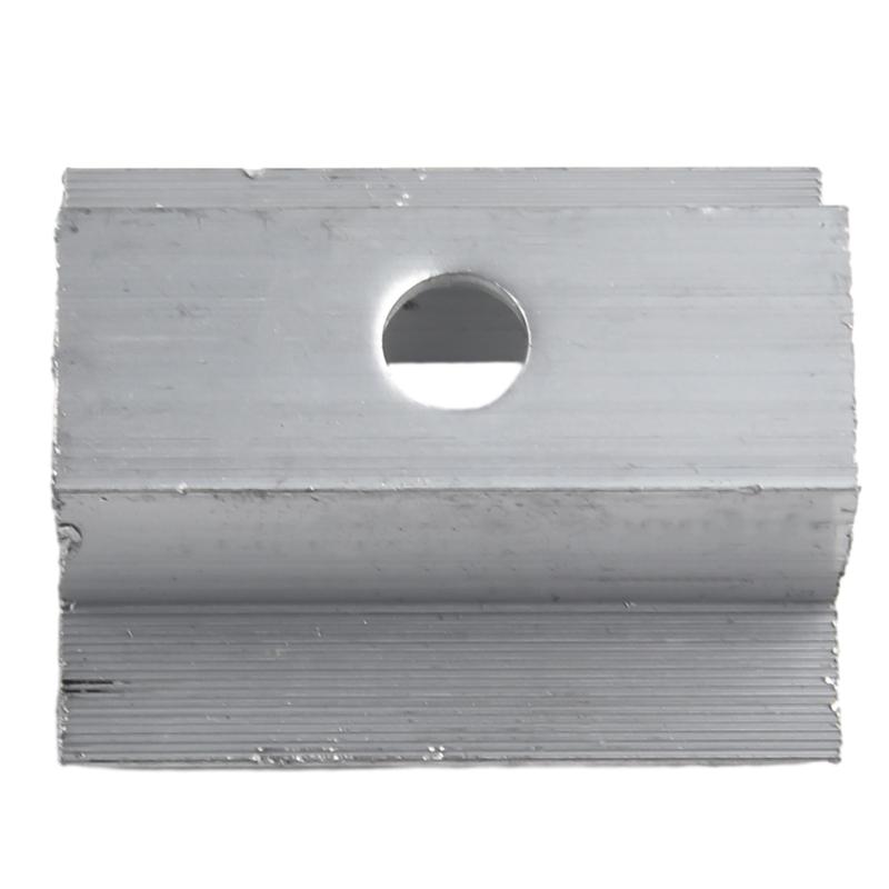 10Pcs Solar Middle Clamp PV For Frame Height 25-50MM Aluminum Alloy Solar Access 8