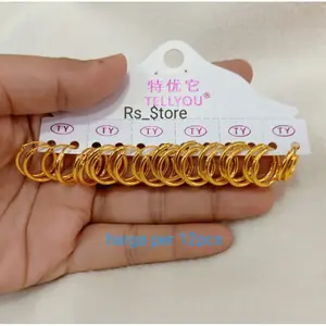 Anting Ring Xuping Gold  Elegan 12Pcs