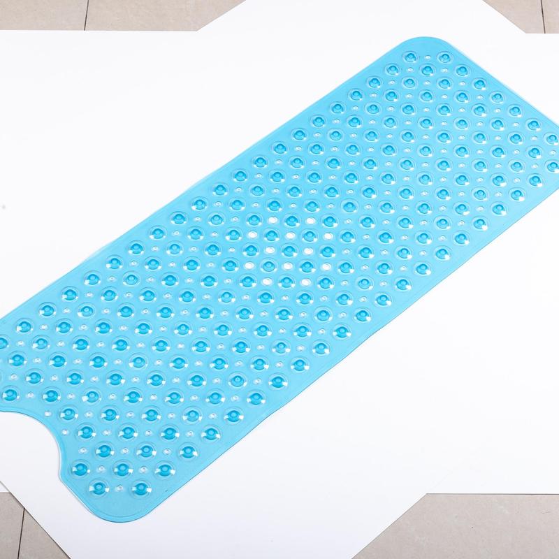 Solid Color Anti-slip Bathtub Mat, 1 Count Extra Long Bath Safety Shower Bathtub Mat, Non-slip Bathroom Floor Mat for Kids Elderly Disabled, Home Goods, Bath Mats 7