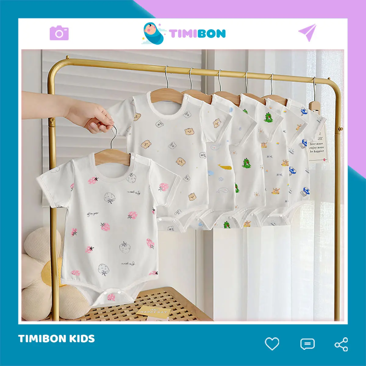 [ Chất Thun Lạnh Petit ] Body Chip Cộc Tay Cho Bé Trai Bé Gái Voi Jean - [BDCHIP15]
