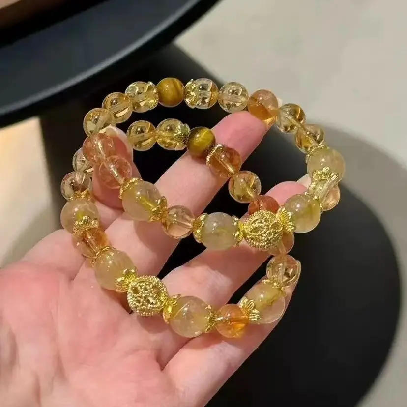 Wealthy Crystal Bracelet for Women to Attract Wealth and Good Luck citrine