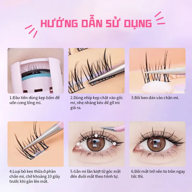 { Không sẵn keo dùng keo rời }[ĐỘC QUYỀN LIVESTREAM] [TẶNG NHÍP] [MI CẦN TRA KEO] Lông mi giả Apumer mắt búp bê Barbie 10 hàng hách mắt to tròn 6